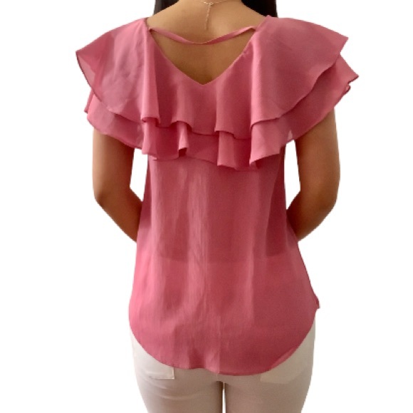 Pink Ruffled Blouse - Picture 6 of 6